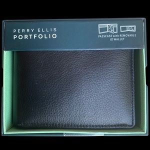 Perry Ellis Portfolio Wallet (Passcase W/ Removable ID Wallet)